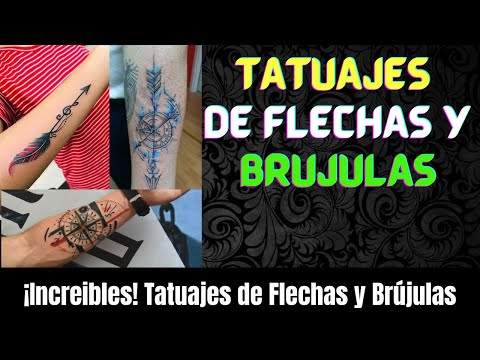 Significado del tatuaje de rosa de los vientos con flecha